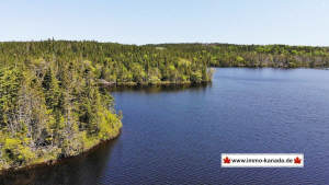 Cape Breton - 112,5 Hektar großes Areal mit rd. 560 m eigener See-Uferfront am Garrets Lake nahe St. Peters - L`Ardoise