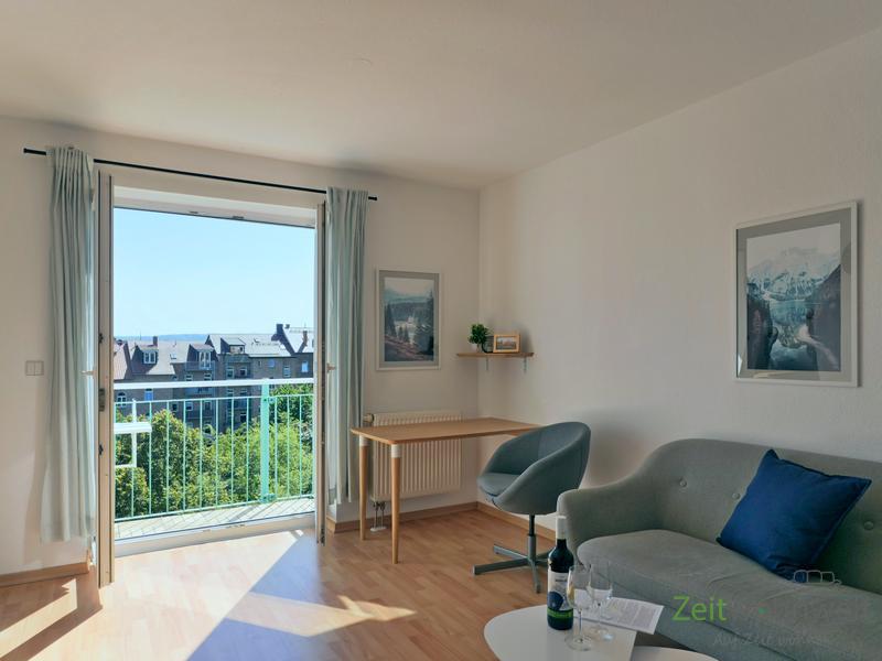 (EF1069_M) Erfurt: Andreasvorstadt, neu möbliertes Apartment mit Balkon in traumhaft ruhiger Citylage, Aufzug