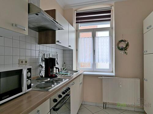 Blick in die Küche - Etagenwohnung mit 31,50 m² in Erfurt zur Miete