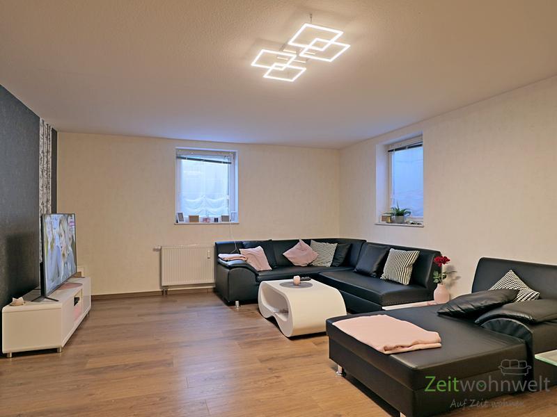 (EF0665_M) Erfurt: Klettbach, preiswerte möblierte 2-Zimmer-Wohnung mit echtem Kamin im Souterrain, WLAN inklusive