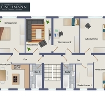 Exklusive 5-Zimmer-Wohnung mit 2 Eingängen, 2 Bädern, Hauswirtschaftsraum und Keller im Erdgeschoss! - Zella-Mehlis