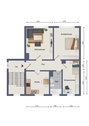Grundriss - Altersgerechte 3-Raum-Wohnung! - 440,00 EUR Kaltmiete, ca.  65,00 m² Wohnfläche
