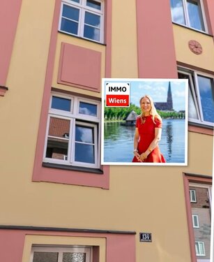 Hausansicht - ~ Möbliert Ab Januar 2025 Wunderschöne 1-Zimmer Wohnung - tolles Bad & großer Balkon - zentral gelegen, hofseitig~