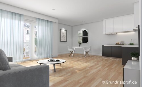 Visualisierung Wohnung 1 - Neubau: Apartment mit Balkon in zentraler Lage Köln - Buchheim!