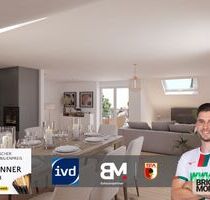 Erstbezug! Neu errichtete Wohnung mit schönem Ausblick auf 113 m² + BalkonLoggia, Garten und Garage - Gablingen / Lützelburg