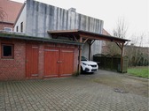 Ansicht auf Schuppen, Garage, Doppel-Carport - Büro in Marne zum Kaufen