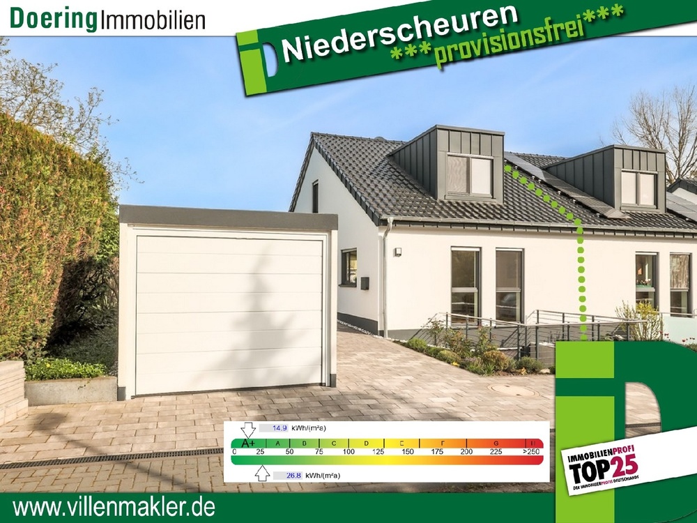 Wohnen in Niederscheuren: Moderne Doppelhaushälfte mit Garten und Garage - Königswinter