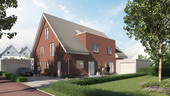 Perspektive Nordost - Doppelhaushälfte mit 155,55 m² in Altenberge zum Kaufen