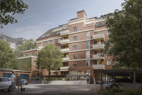 Visualisierung Hinteransicht - 5.5 Zimmer Penthouse zum Kaufen in Leipzig