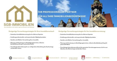Ihr professioneller Partner für all Ihre Immobilienbedürfnisse - Laden, Geschäft, Verkaufsfläche in Bremen zur Miete