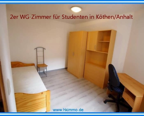 Studentenzimmer in einer 2er WG in Köthen - 2er WG Wohnen - all inclusive - für Studenten !