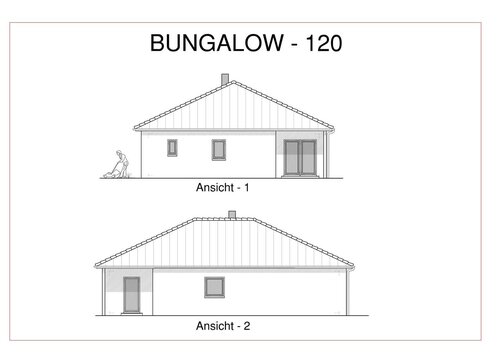 Bungalow-120 m² - Ansichten-1-1.jpg - Jetzt den Traum vom Eigenheim sichern!!!!