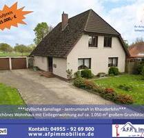 ***Großzügiges Wohnhaus mit Einliegerwohnung in zentrumsnaher Kanallage von Rhauderfehn***