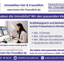 Friesenhaus für Grafikdesignerin und Marketingprofi in Norden oder näherer Umgebung gesucht!