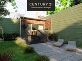 Blick auf die Terrasse Visualisierung - Vielseitiges Bungalow-Haus mit Potenzial für individuelle Gestaltung