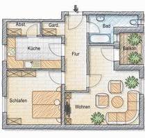 schöne Wohnung m. Loggia und Blick ins Grüne - Zittau