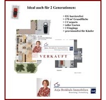 2-Familienhaus in Isselhorst: EG barrierefrei, 170 m², 2 Carports, toller Garten, 2 Eingänge - provisionsfrei für Käufer - Gütersloh