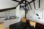 Visualisierung Essen/Kochen - Dachgeschoßwohnung mit 72,50 m² in Emmering zum Kaufen