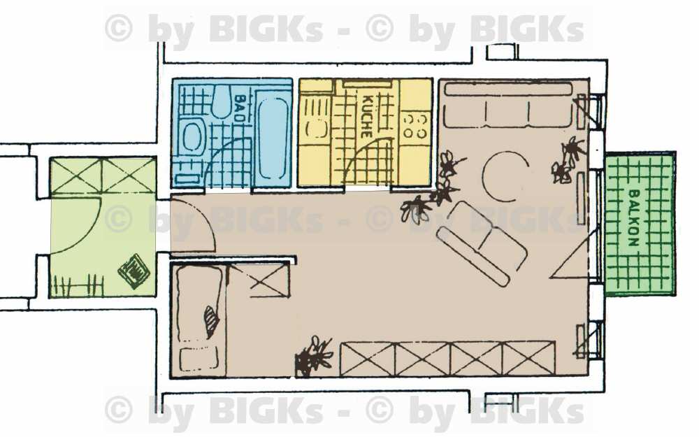 BIGKs: Albrechts:1 12 Zimmer-Wohnung mit Einbauküche,Balkon (-;) - Suhl
