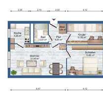 Gemütliche 3-Zimmer-Wohnung im 1. Obergeschoss mit EBK und Badewanne - Schmölln