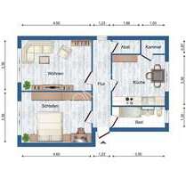 Renovierte 2 Zimmer Wohnung. - 218,40 EUR Kaltmiete, ca.  56,00 m² Wohnfläche in Galenbeck (PLZ: 17099)