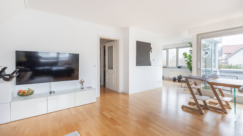 Wohnzimmer - Dachgeschoßwohnung mit 95,00 m² in Hamburg zur Miete