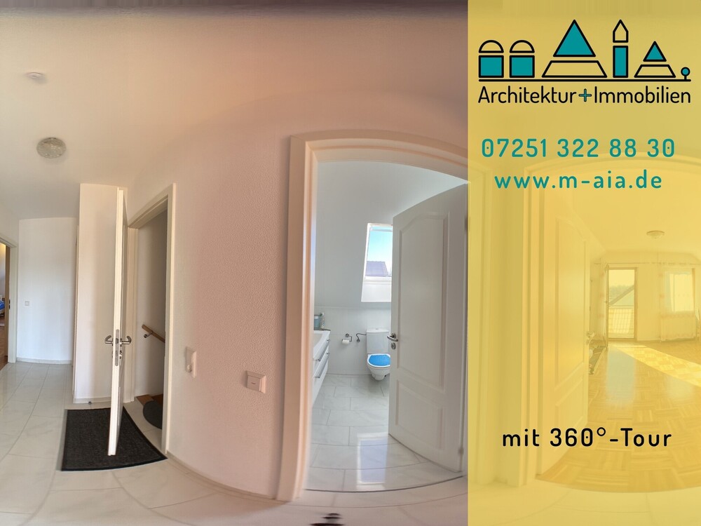 Möblierte Dachgeschoss-Wohnung für Geschäftsleute + Pendler - Karlsruhe / Hagsfeld