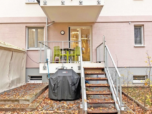 Rückansicht - Erdgeschoßwohnung mit 65,00 m² in Berlin zur Miete