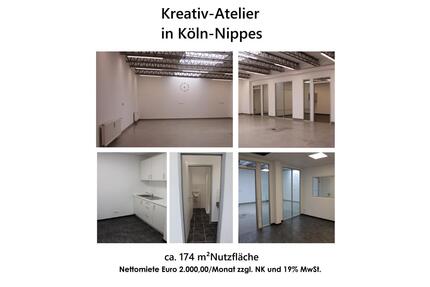 Kreativ-Atelier in Köln-Nippes - 2.000,00&nbsp;EUR Kaltmiete, ca.&nbsp; 174,00&nbsp;m&sup2; in Köln (PLZ: 50733)