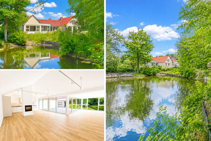 Exklusive kernsanierte Loftwohnung im Erstbezug mit Privatteich & Panorama-Glasfront - Münster / Albachten