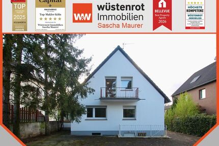 Mit 3D-Rundgang: Ein- bis Zweifamilienhaus in Köln mit weiterem Grundstück