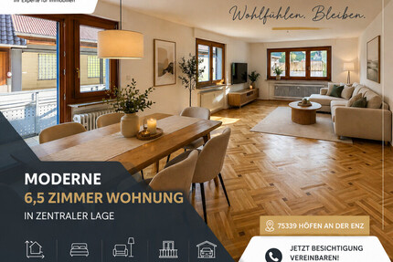 Sanierte 6,5 Zimmer Wohnung in zentraler Lage - Höfen an der Enz
