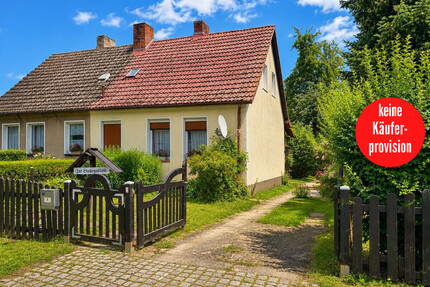 HORN IMMOBILIEN ++ Doppelhaushälfte im idyllischen Staffelde bei Gartz (Oder) - Mescherin / Staffelde