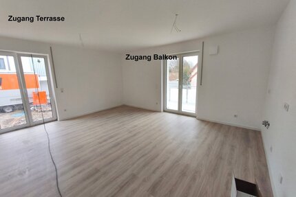 Erstbezug 2-Zi-Whg. mit 67,65 m² WFL KfW-40 -QNG zertifiziert mit Balkon und Terrasse moderner Grundriss mit offener Küche. - Windischeschenbach