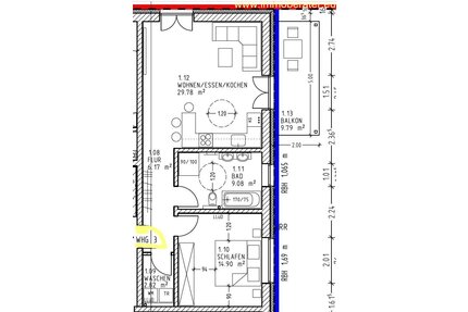 Erstbezug Moderne 2-Zimmer-Whg. mit Terrasse u. Balkon EG WFL 67,65 m² Energiesparhaus ab 01.06.2026 zu vermieten! - Windischeschenbach