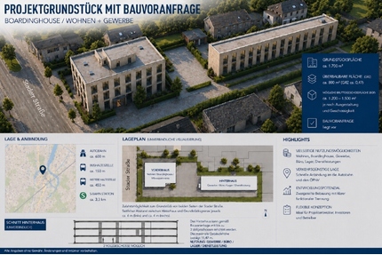 Projektgrundstück mit Bauvoranfrage – BoardinghouseWohnen + Gewerbe Bestand mit Mieteinnahmen - Hamburg