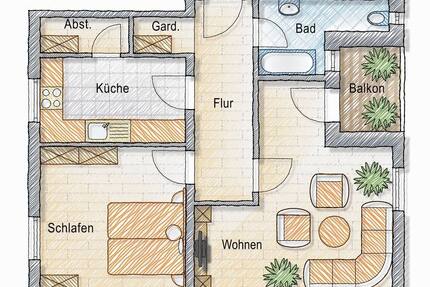 schöne Wohnung m. Loggia und Blick ins Grüne - Zittau