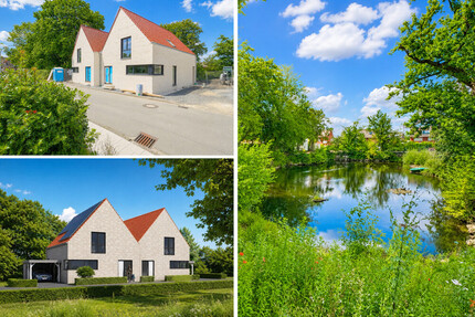 Zwei exklusive Neubau-Doppelhaushälften mit familienfreundlichem Wohnkonzept & Privatteich - Münster / Albachten