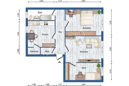 Frisch renovierte 3 Zimmer Wohnung mit Garage optional! - Galenbeck