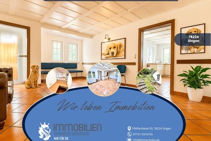 Praxis Ortsrand Singen mit 6 Räumen, 2 Eingängen & 8 Stellplätzen – Gewerberäume